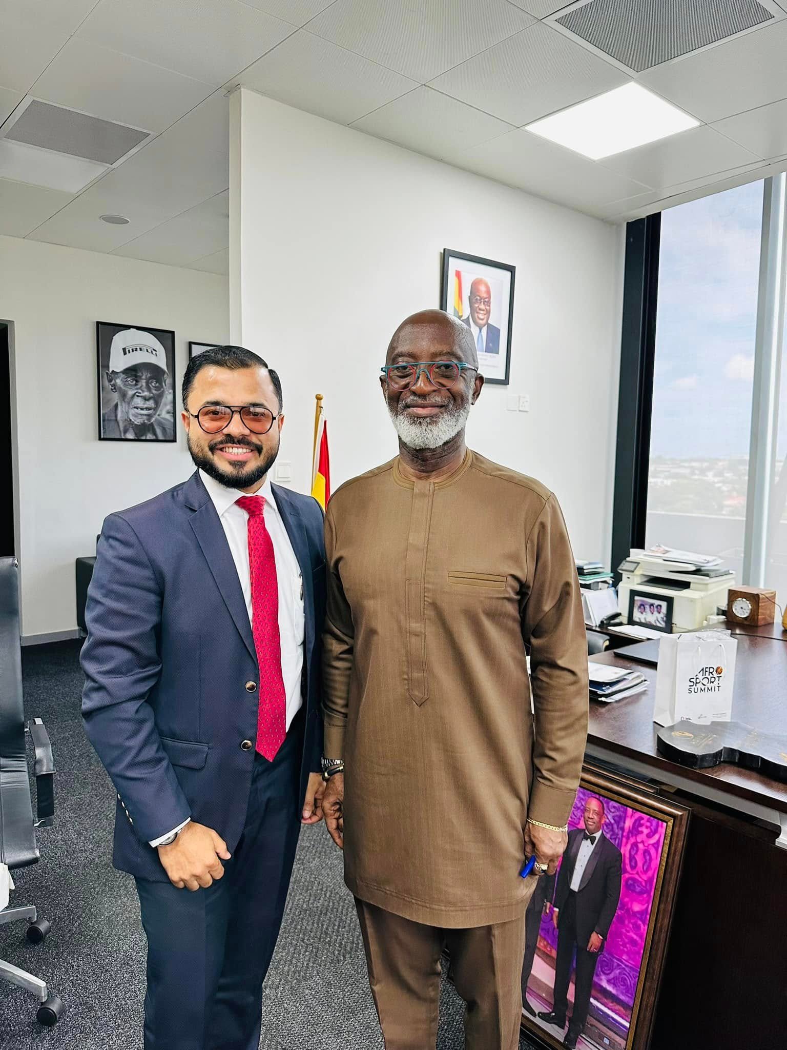 Ali Hassan with an international business leader