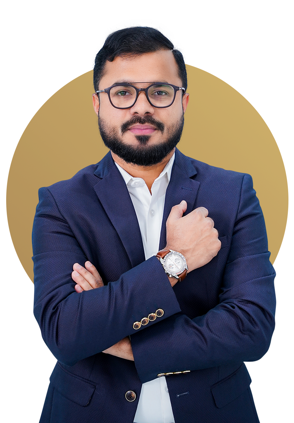 Ali Hassan in a blue suit
